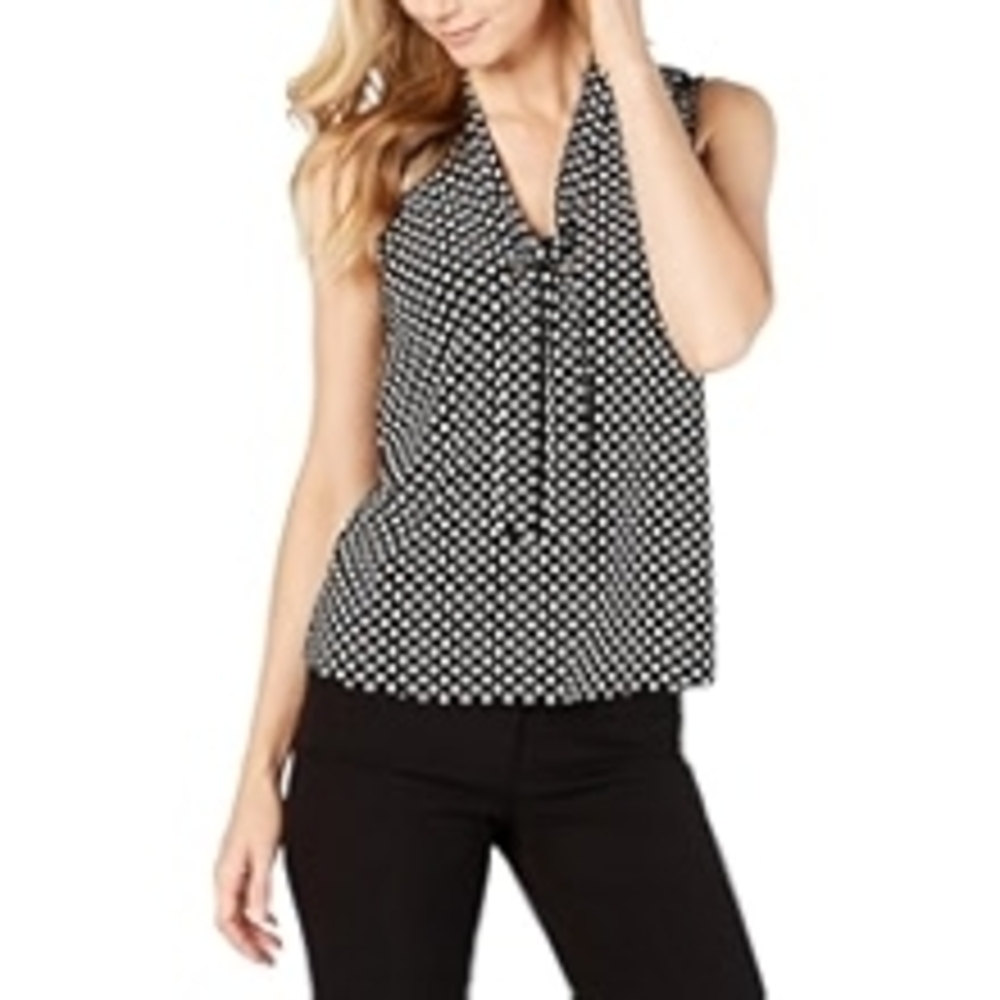 Ann Klein Black and White Fitted Graphic Blouse. Size 2X - Picture 12 of 12